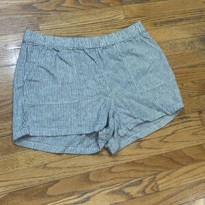 J. Crew Black and White Striped Athletic Shorts